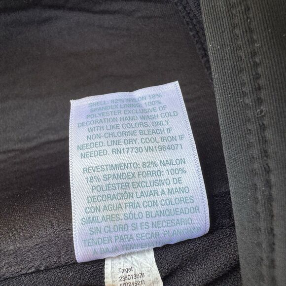 Kona Sol Swimsuit Black Sz S Women' Crochet Flounce Bandeau One Piece One strap - Picture 8 of 13